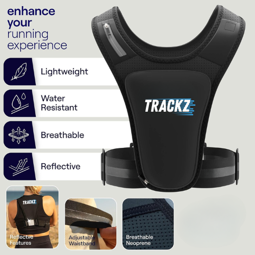 Black TRACKZ Running Vest V2