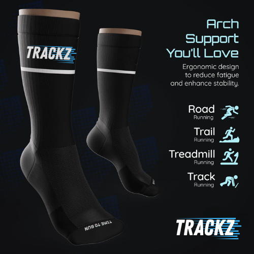 Black Technical Running Sock