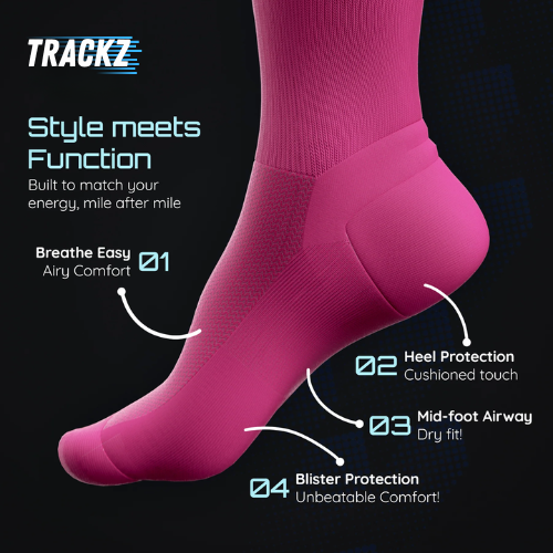 Pink Technical Running Sock