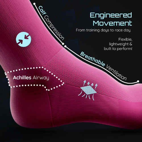 Pink Technical Running Sock