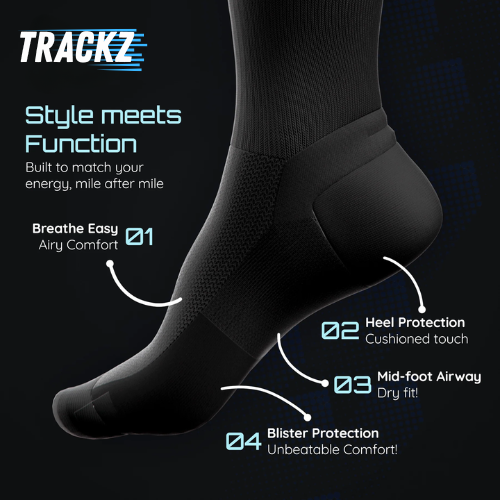 Black Technical Running Sock